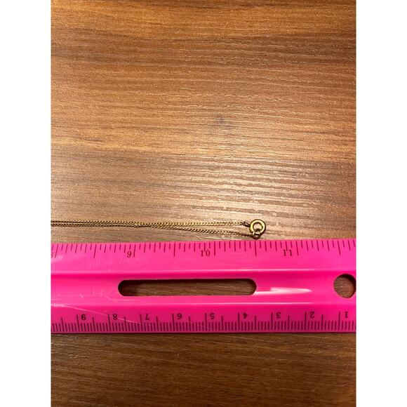 Vintage 1/20 12K GF Necklace Floral Rhinestone Pendant Gold Filled Chain - Picture 8 of 8